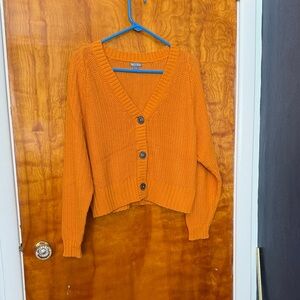 Mustard Yellow Button-Up Women's Cardigan